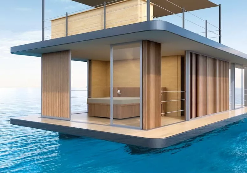 Luxury floating villa on the water designed for resorts, hotels and premium hospitality
